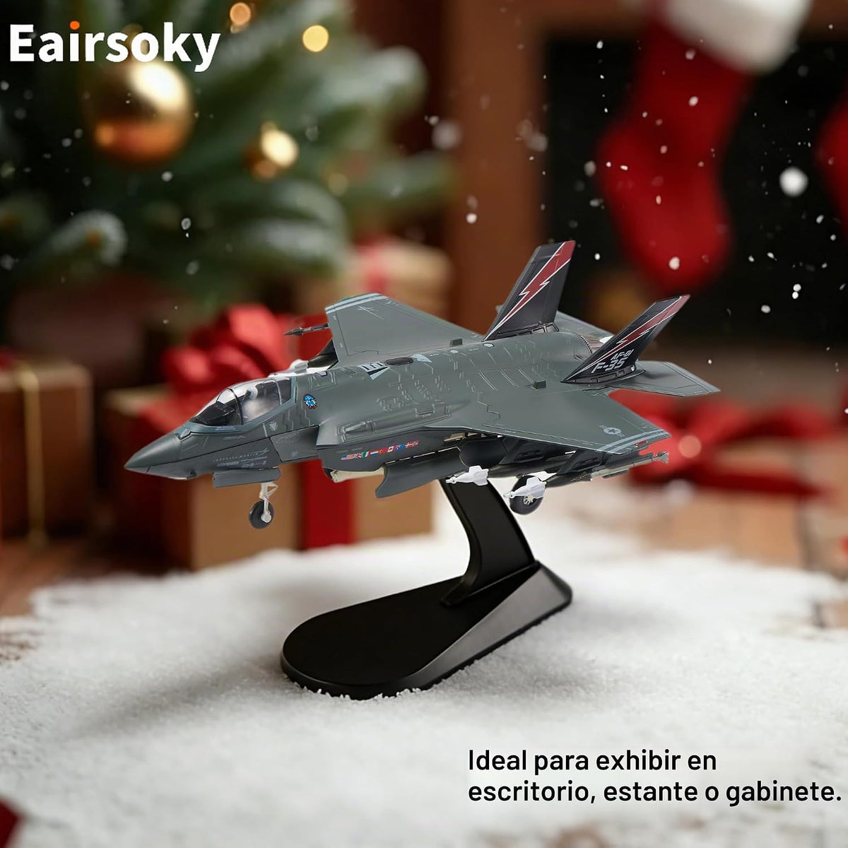 Escala 1:72 F-35A Lightning II Stealth Fighter Modelo de avión fundido a presión Aviones Militares Modelos de aleación para colección o regalo Modo Bestia