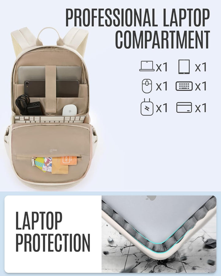 LIGHT FLIGHT Mochila para laptop para mujer, bolsa de viaje para la...