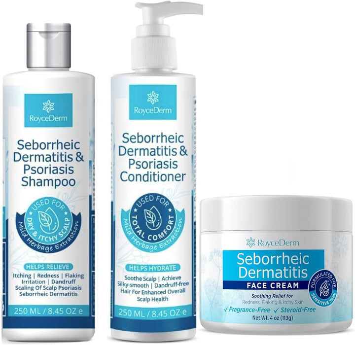Roycederm Crema facial para dermatitis seborreica y psoriasis, hidr...