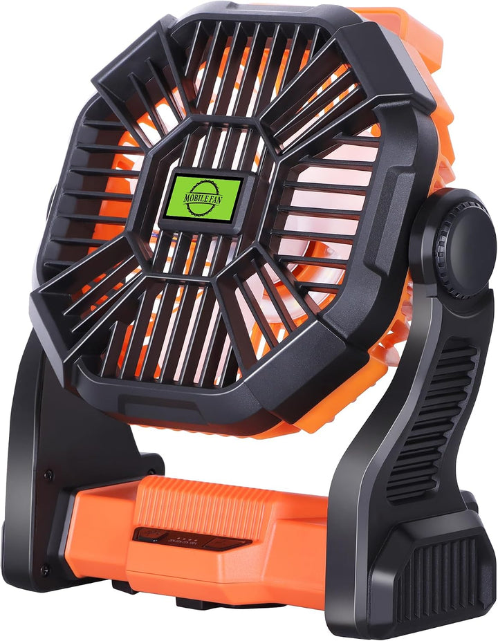 TDLOL Ventilador portátil a batería recargable, ventilador de campi...