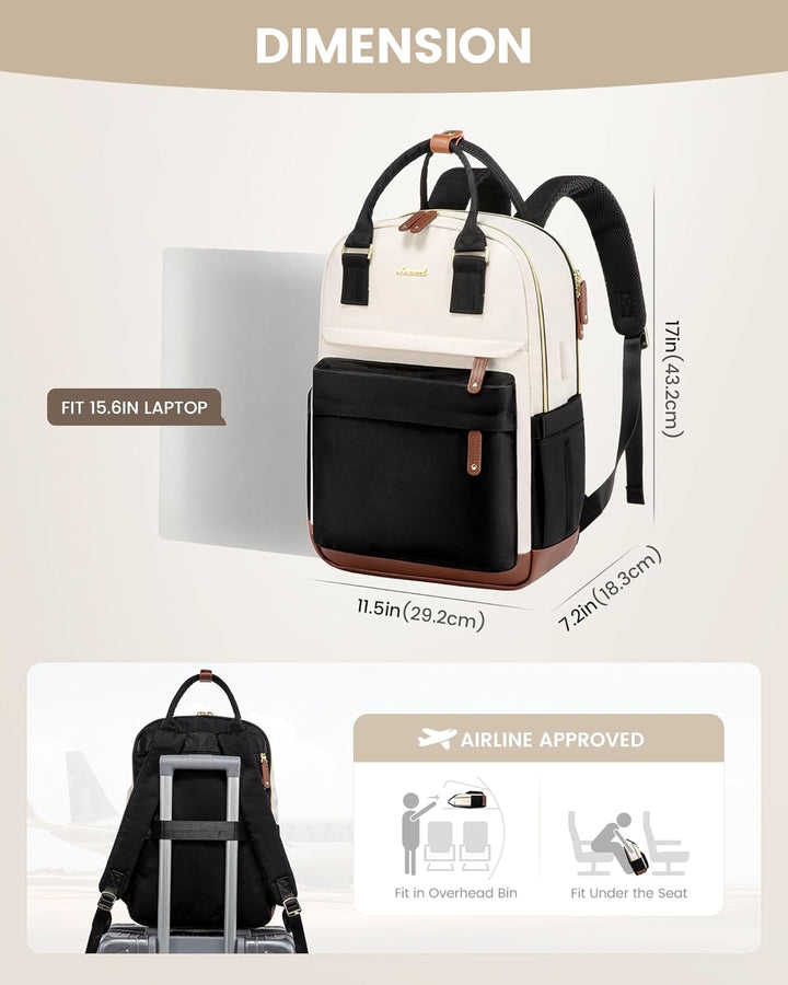 LOVEVOOK Mochila para laptop de viaje para mujer, bolsa antirrobo p...