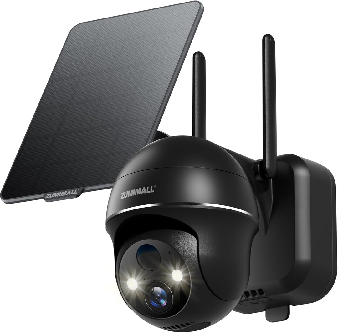 ZUMIMALL Cámaras de seguridad solares inalámbricas para exteriores,...