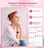 Reloj inteligente de 1.83 pulgadas para mujer con llamada Bluetooth (respuesta/marcación), rastreador de actividad física con más de 100 modos deportivos, monitor de frecuencia cardíaca/sueño, podómetro, relojes inteligentes para mujer, compatible con