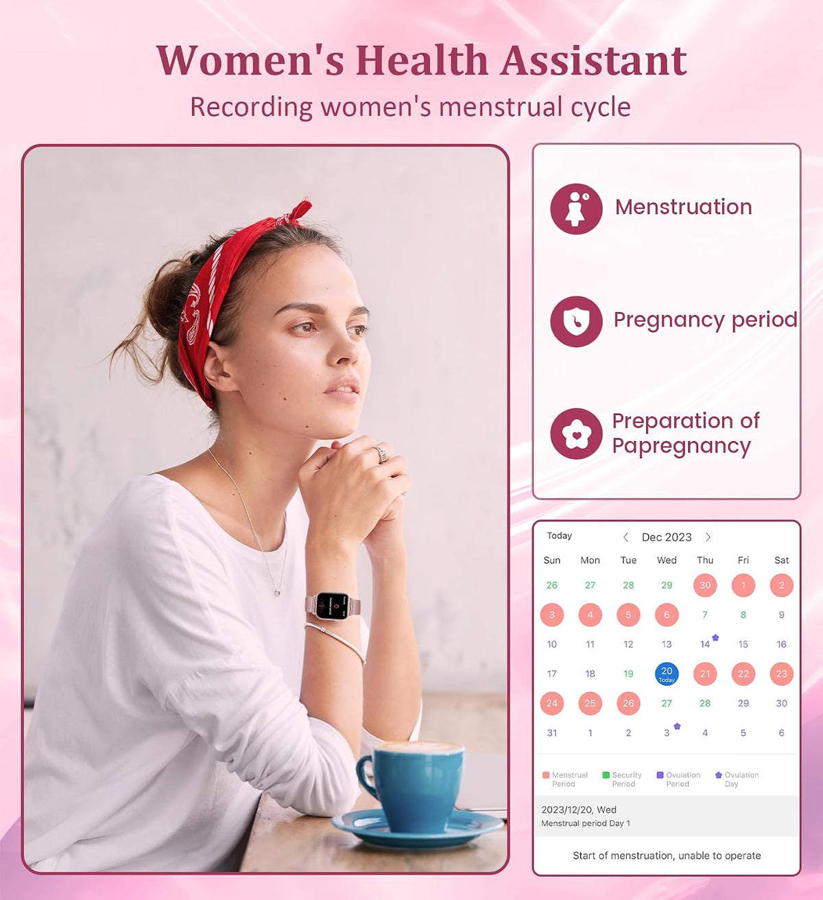 Reloj inteligente de 1.83 pulgadas para mujer con llamada Bluetooth (respuesta/marcación), rastreador de actividad física con más de 100 modos deportivos, monitor de frecuencia cardíaca/sueño, podómetro, relojes inteligentes para mujer, compatible con