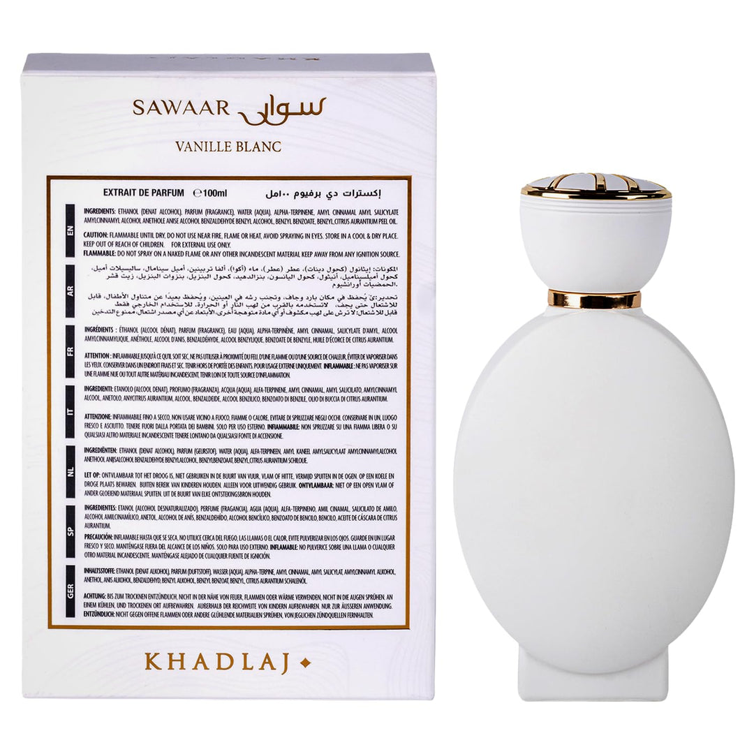 Khadlaj Sawaar Vanille Blanc \u2013 Vainilla, Dulce, Amadeirada \u2...
