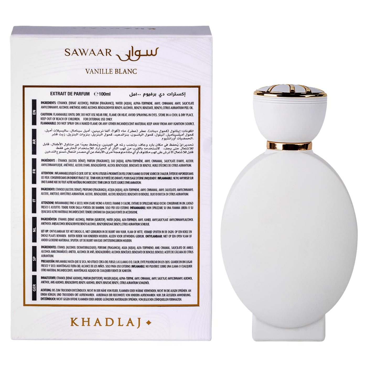 Khadlaj Sawaar Vanille Blanc \u2013 Vainilla, Dulce, Amadeirada \u2...