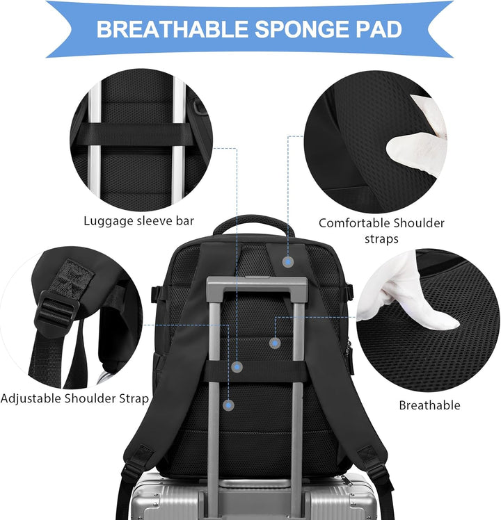 Mochila de Mano Coowoz para Hombres y Mujeres, Mochila de Viaje Apr...