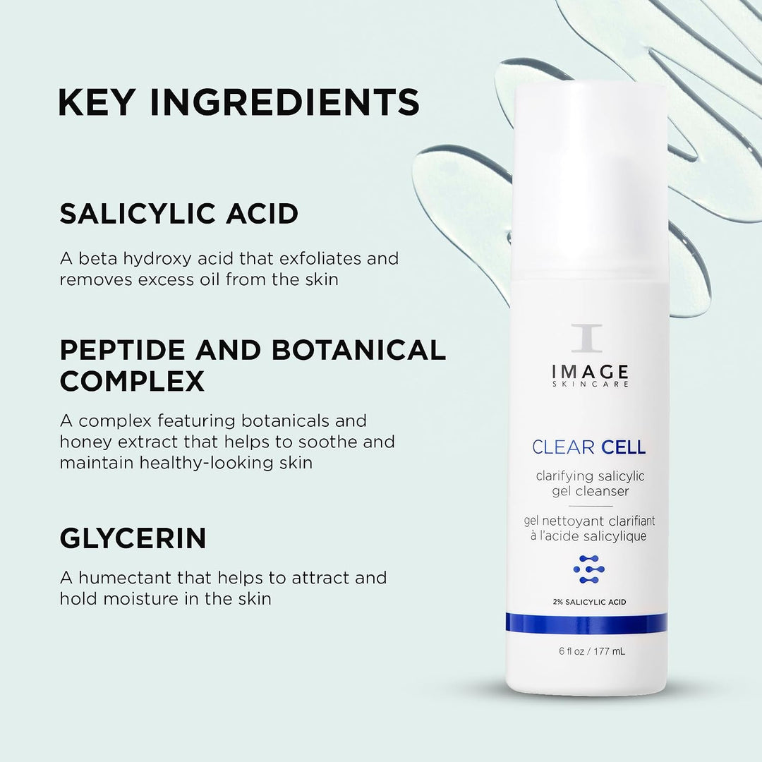 IMAGE Skincare, CLEAR CELL - Gel de limpieza salicílico, lavado fac...
