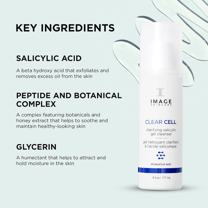IMAGE Skincare, CLEAR CELL - Gel de limpieza salicílico, lavado fac...