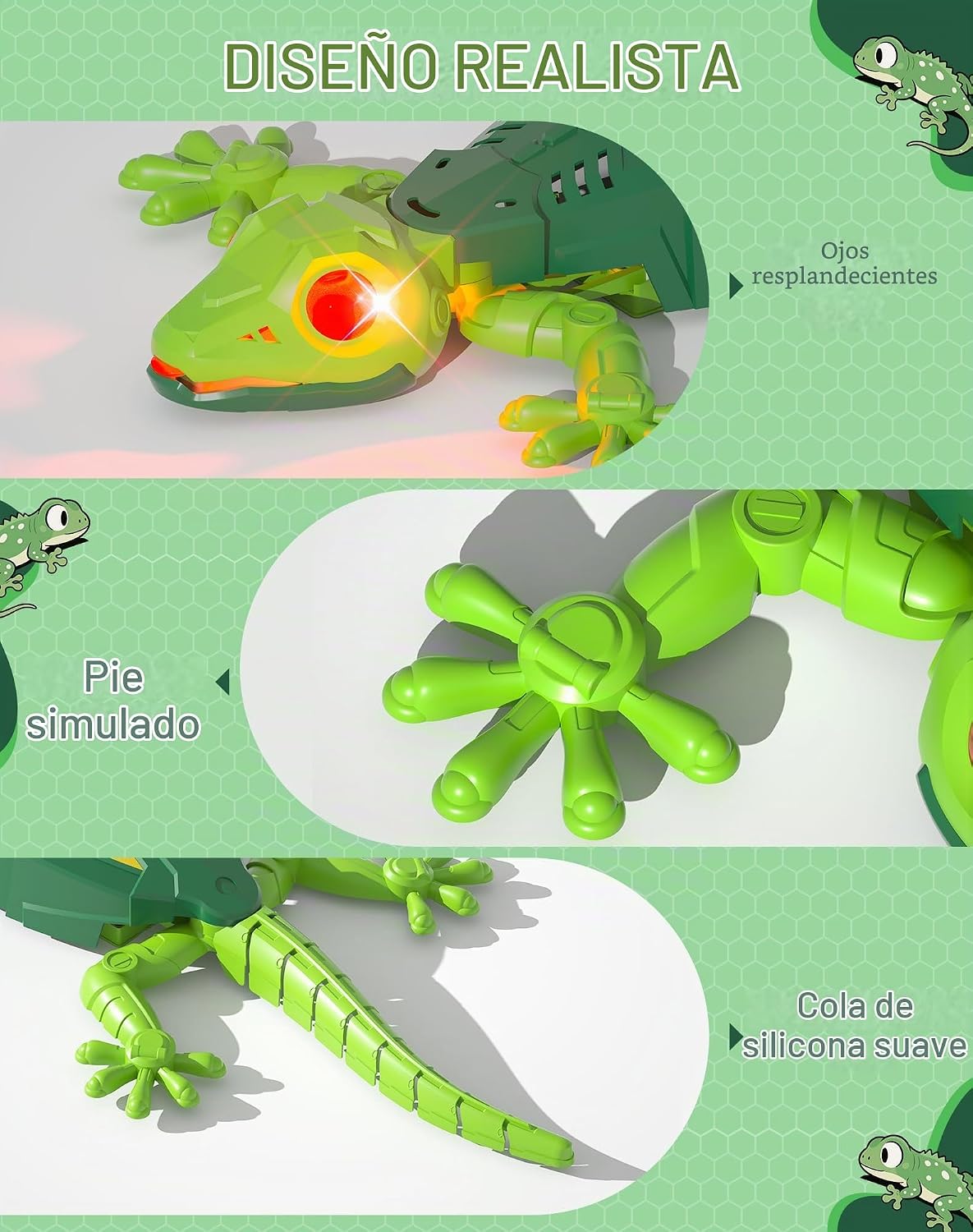 Lagarto de escalada de pared, Gecko rastreador de pared, auto de control remoto para niños, lagarto eléctrico de techo de piso, juguete de broma genial, regalos de cumpleaños de Navidad para niños y