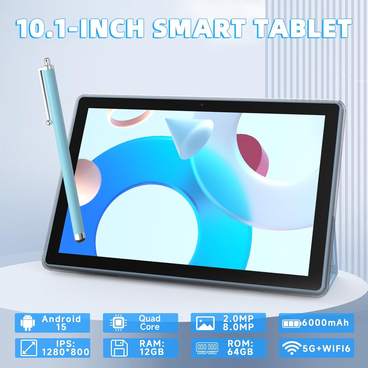 ATOZEE Tableta Android de 10 Pulgadas con Estuche Protector para Ta...