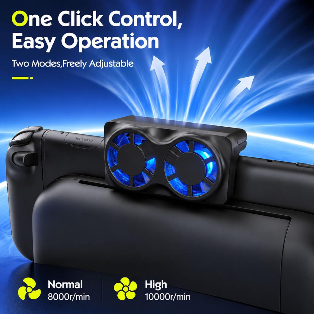 Tongzhuo Ventilador Refrigerante para Nintendo Switch 2, Enfriamiento Rápido, Dos Velocidades Ajustables (Algunas Ruidos de Aire Durante la Operación y ¡Se Debe Quitar la funda al Usar!)