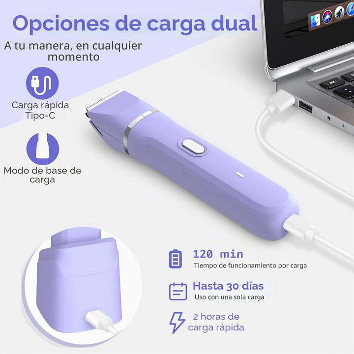 KINGTEE Recortadora de bikini eléctrica 5 en 1 para mujer, afeitado...