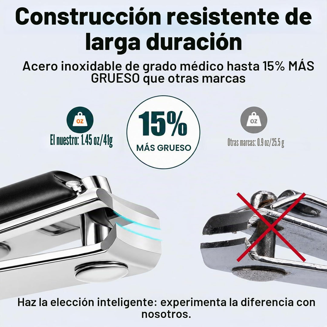 Cortaúñas todo en uno mejorado al 20% ultra afilado, 15% más grueso...