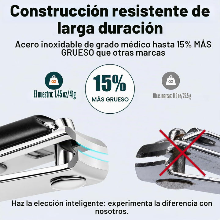Cortaúñas todo en uno mejorado al 20% ultra afilado, 15% más grueso...