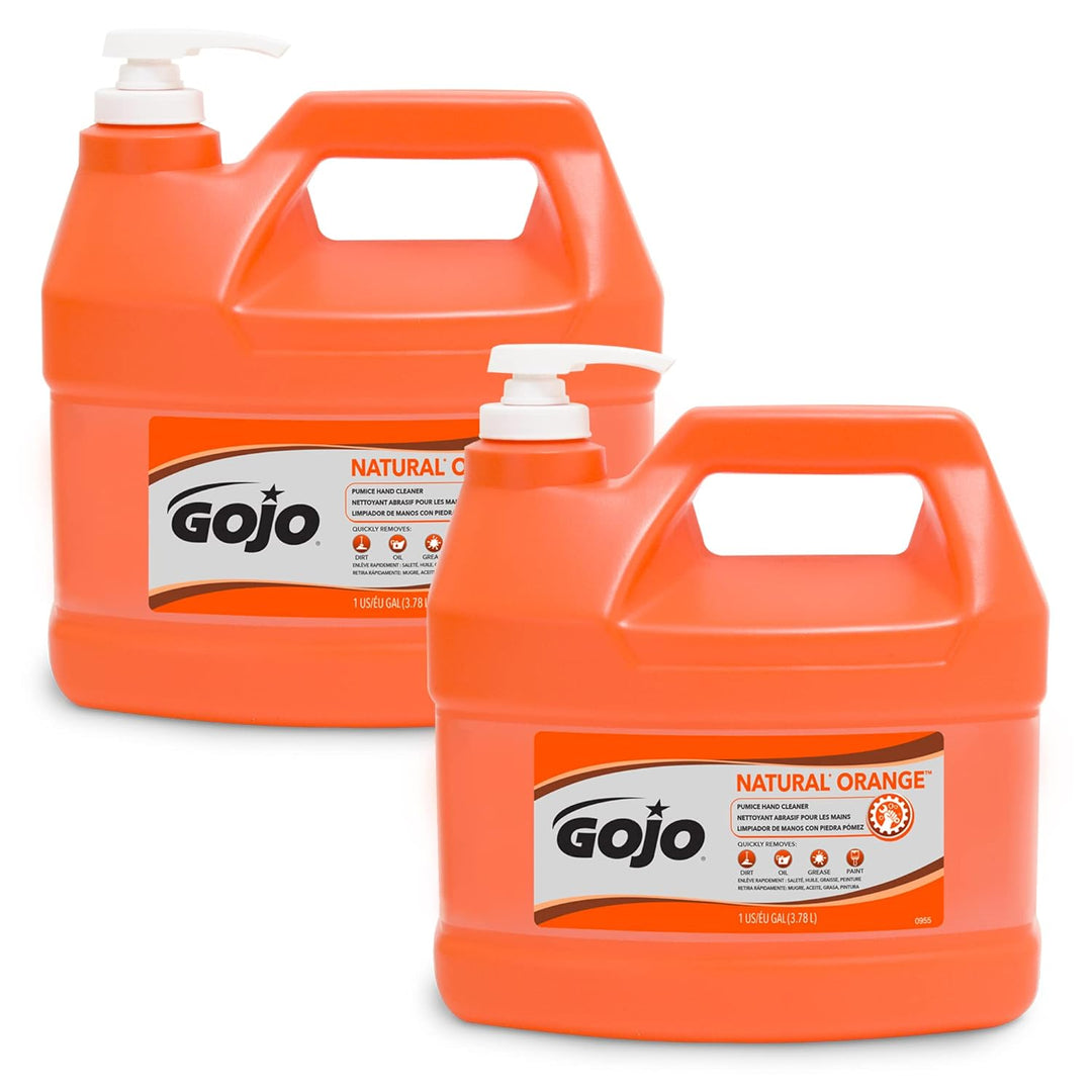 GOJO Natural* Limpiador de manos industrial de piedra pómez naranja...