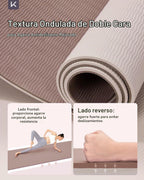 KEEP Esterilla de yoga de 72" x 24", alfombrilla antideslizante TPE de 0.276 in de grosor