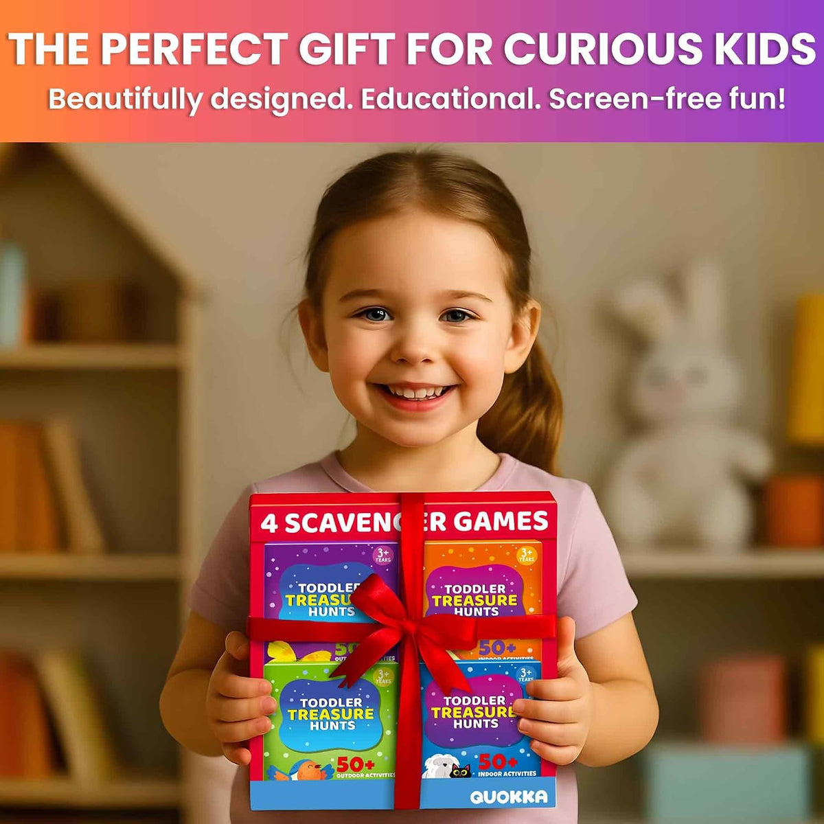 Búsqueda del tesoro para niños pequeños de 3 a 5 años - Juego de cartas de