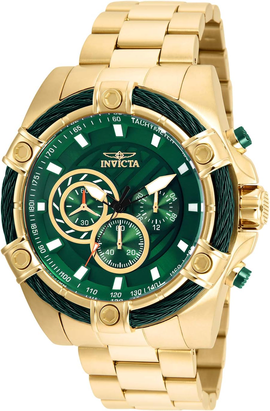 Invicta Reloj de cuarzo Bolt para hombre, dorado, 25517
