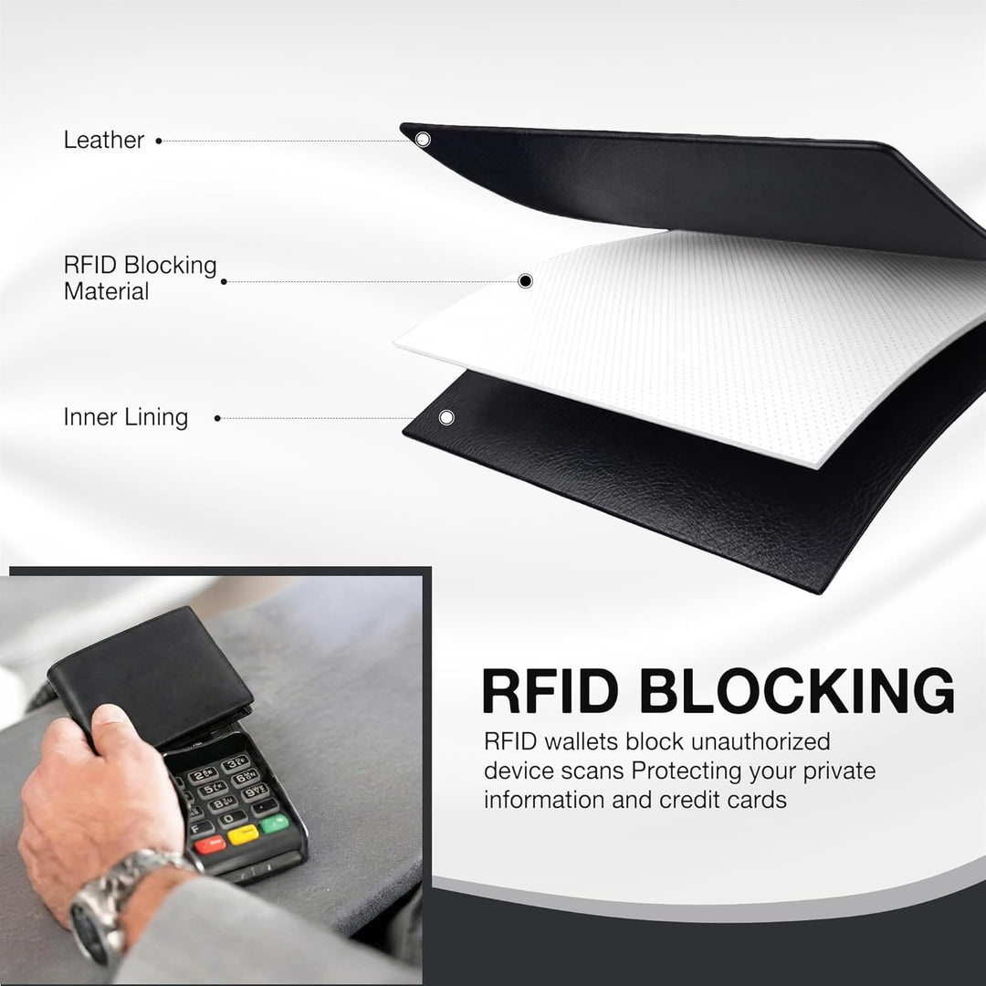 Rogue Wallet R11 - Cartera de piel tradicional con espacio adiciona...