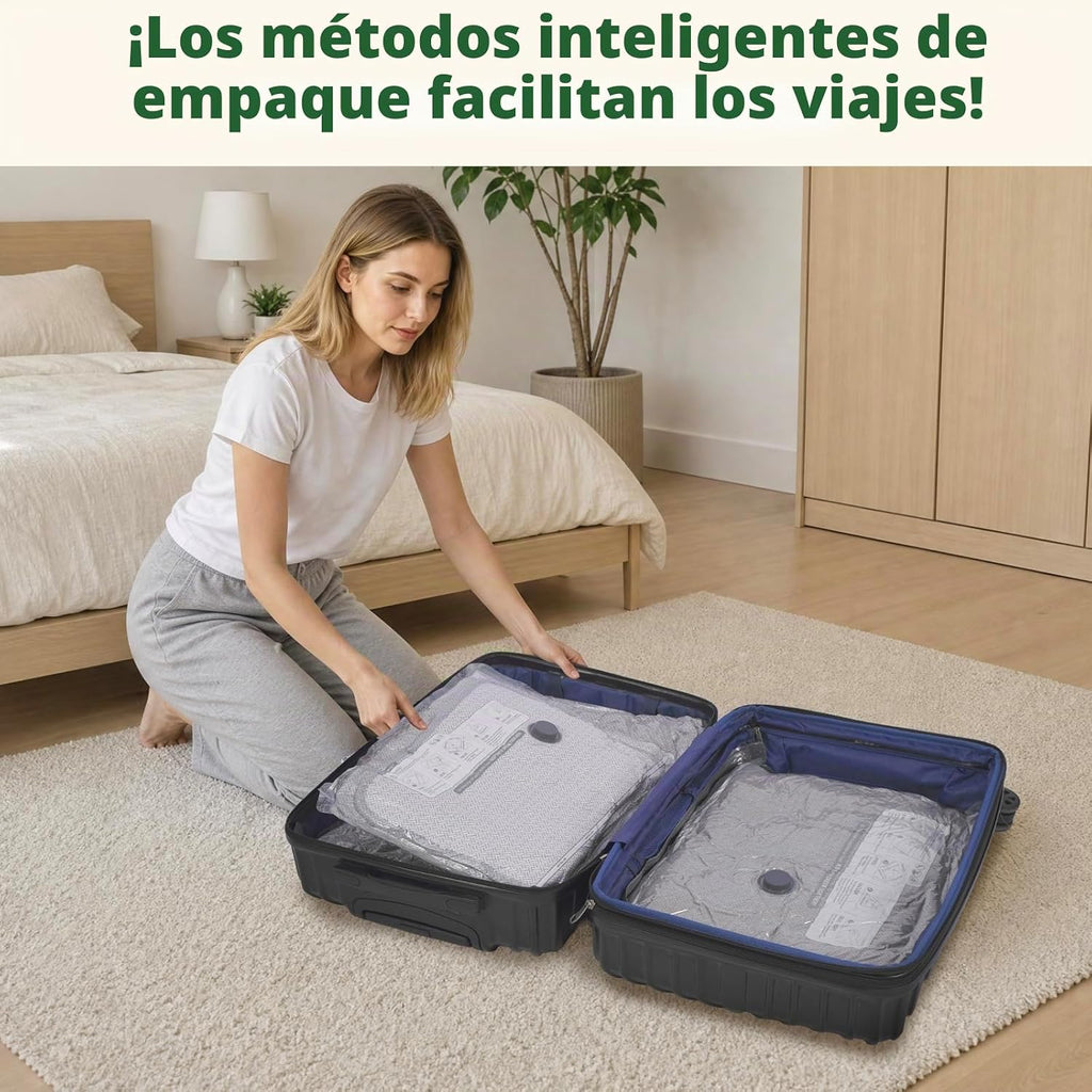 Bolsas de almacenamiento al vacío con bomba digital inalámbrica - Combo de 12
