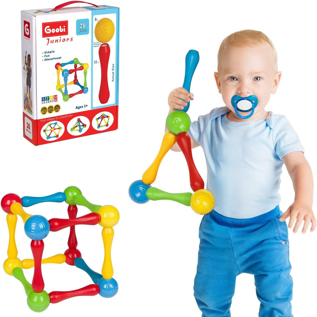 Goobi Juego de construcción de 20 piezas de bloques de