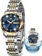 OLEVS Reloj de Lujo para Mujeres, Modo Pequeño de Muñeca, Acero Inoxidable, Reloj para Damas, Calendario