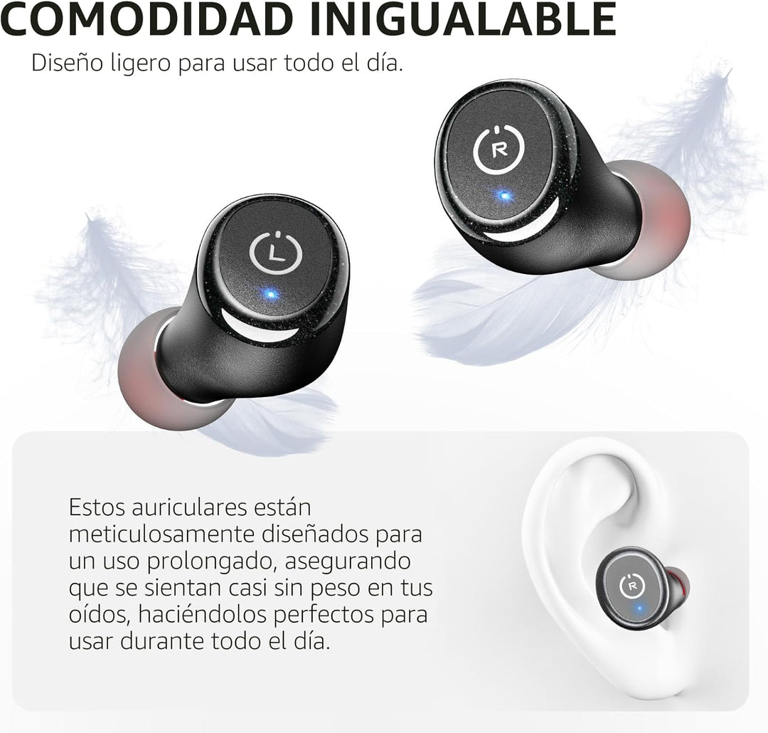 TOZO - T10 - Auriculares inalámbricos Bluetooth 5.0 1 Negro
