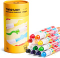 Jar Melo Crayones jumbo para niños pequeños, 12 colores TwistJoy, lápices no tóxicos lavables fáciles de sostener de gran tamaño, regalo para niños y niñas de regreso a la escuela