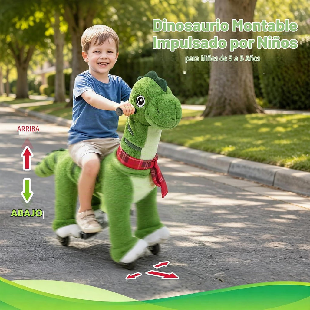 FUNLIO Caballo de dinosaurio con pedal para niños - Pequeño