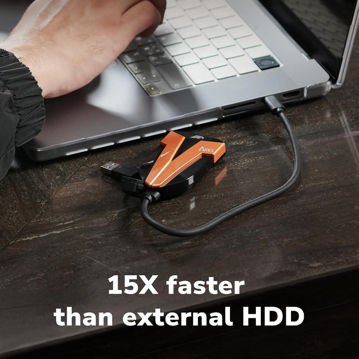 DATO SSD externo de 1 TB, ARES Amber Shield SSD portátil con LED, h...