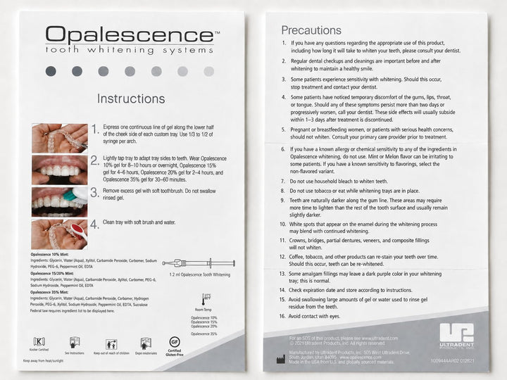 Opalescence Kit de recambio de blanqueamiento dental 20% (4 jeringa...