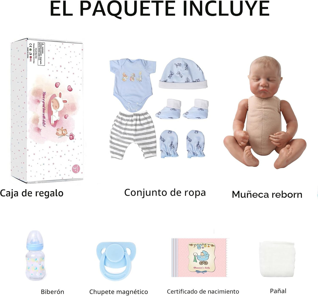 KSBD Muñecas Reborn Realistas Levi - Bebé Niño Durmiente de 18 Pulg...