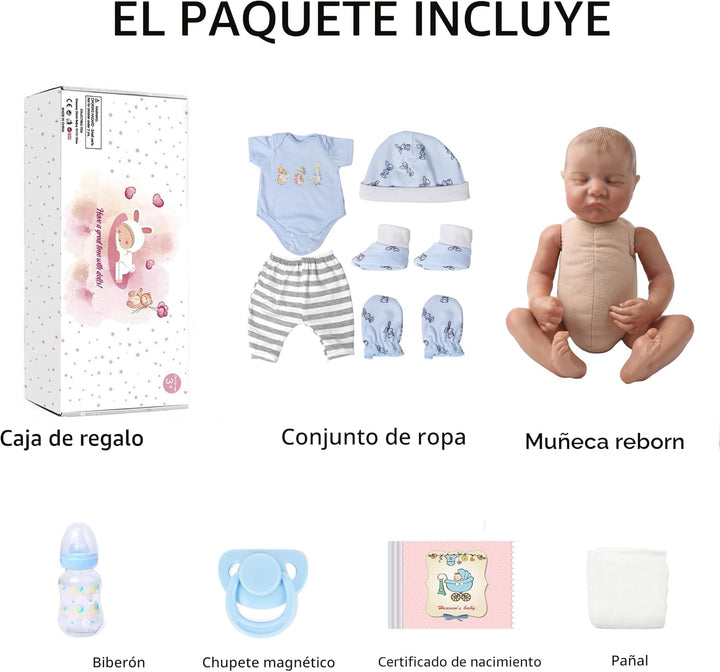 KSBD Muñecas Reborn Realistas Levi - Bebé Niño Durmiente de 18 Pulg...