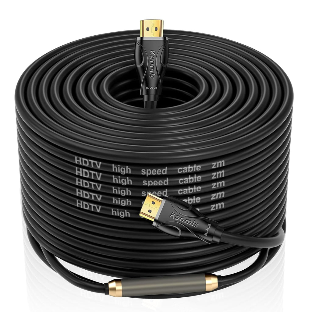 Cables HDMI de 100 pies de largo, 4K60Hz, cable HDMI 4K de alta velocidad con conectores chapados en oro, compatible con PlayStation Arc PS3 PS4 PC HDTV