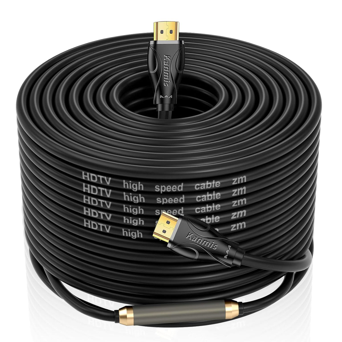 Cables HDMI de 100 pies de largo, 4K60Hz, cable HDMI 4K de alta velocidad con conectores chapados en oro, compatible con PlayStation Arc PS3 PS4 PC HDTV
