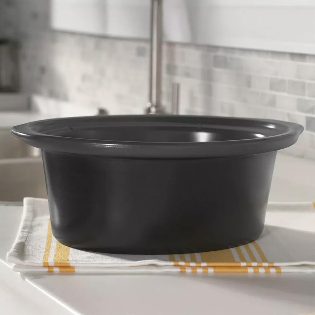 Crock-Pot Olla de cocción lenta manual de 7 cuartos de galón, tamaño familiar que sirve a más de 8 personas y se adapta a asados de 6 libras, gres extraíble con ajuste de calentamiento, apto para lavavajillas para una fácil limpieza, carbón