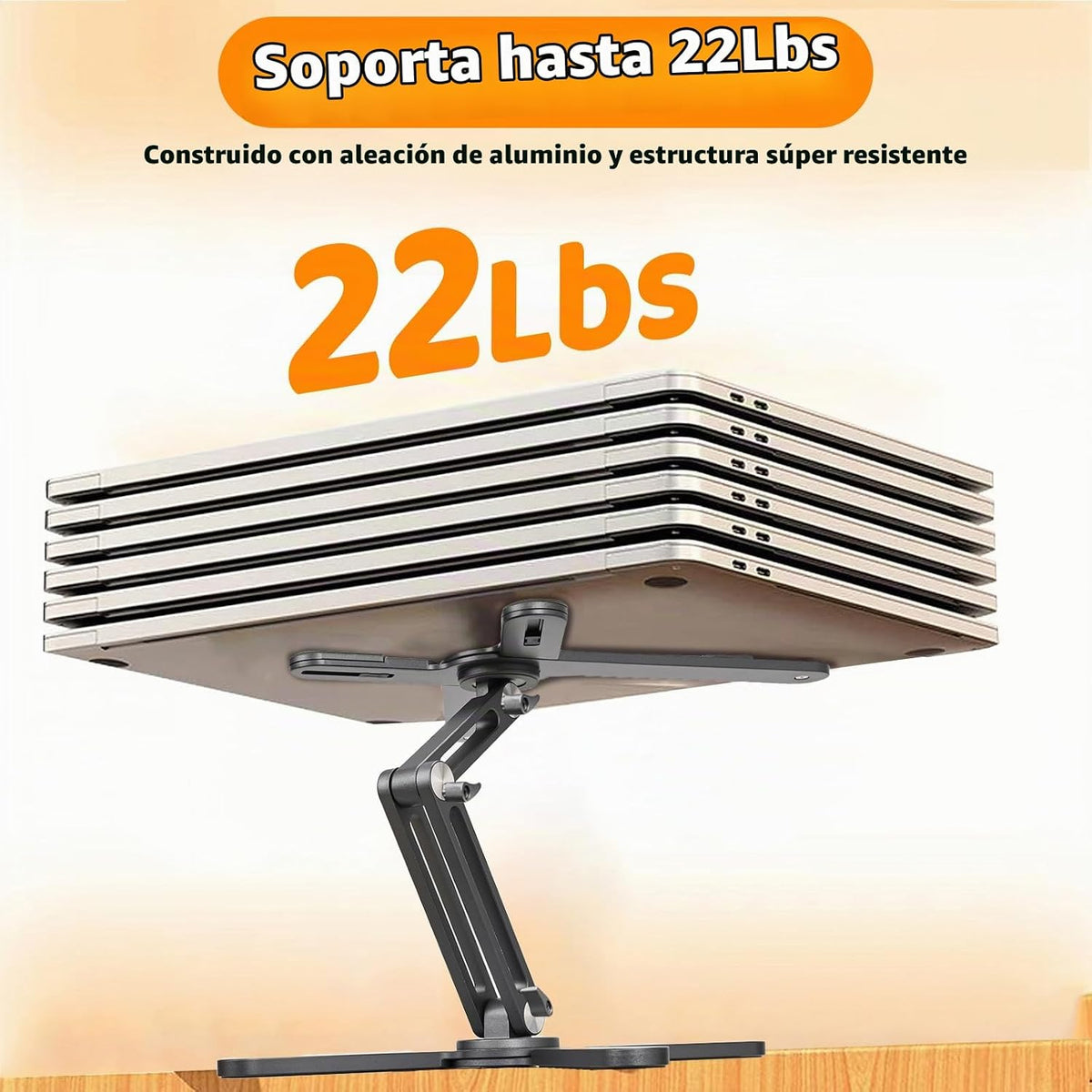 Moallia Soporte para Portátil con Base Giratoria de 360°, Elevador...