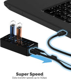 SABRENT, hub USB 3.0 de 7 puertos, alimentado, adaptador 12V/3A
