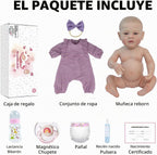 SCOM - Muñecas realistas Reborn de 18 pulgadas con cuerpo de vinilo