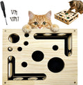 Rascador de uñas para gatos, caja de enriquecimiento de rompecabezas de arañazos para gatos con papel de lija en el interior para el cuidado de las garras de gato, uñas de corte sin estrés