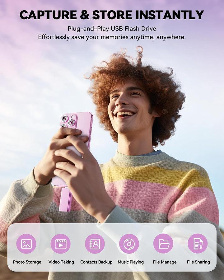 Unidad flash con certificación MFi para iPhone iPad de 256 GB, barr...