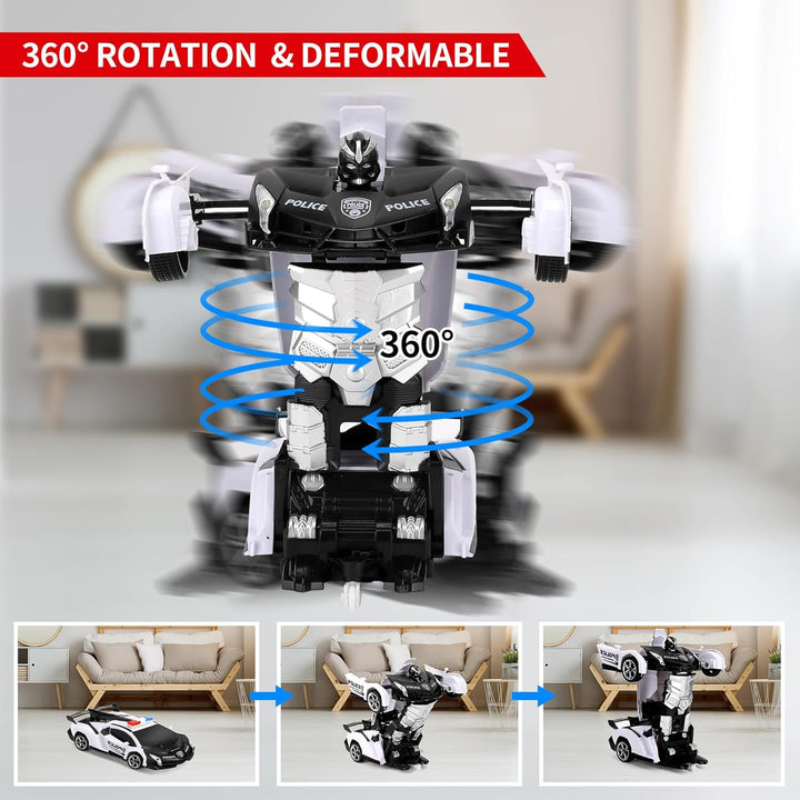 Blackma Coche de Control Remoto-Transformable, Deformación de Un Bo...