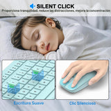 Combo de teclado y mouse inalámbricos, teclado ergonómico silencios...