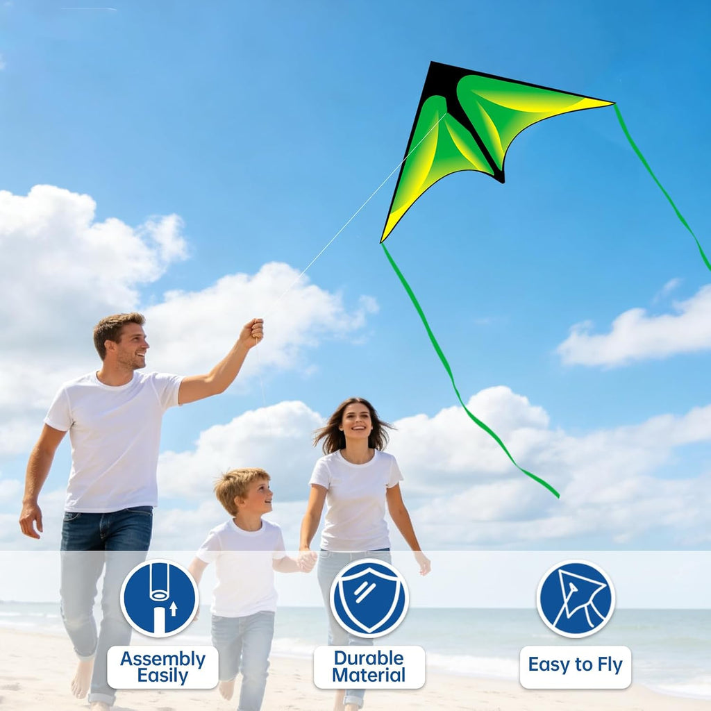Delta Kite Set para niños y adultos, paquete de 3 cometas para adultos
