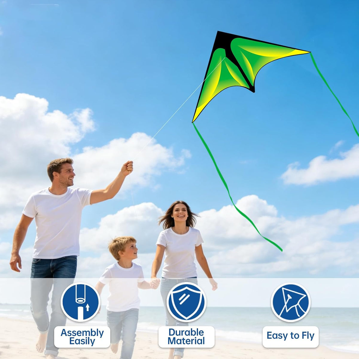 Delta Kite Set para niños y adultos, paquete de 3 cometas para adultos