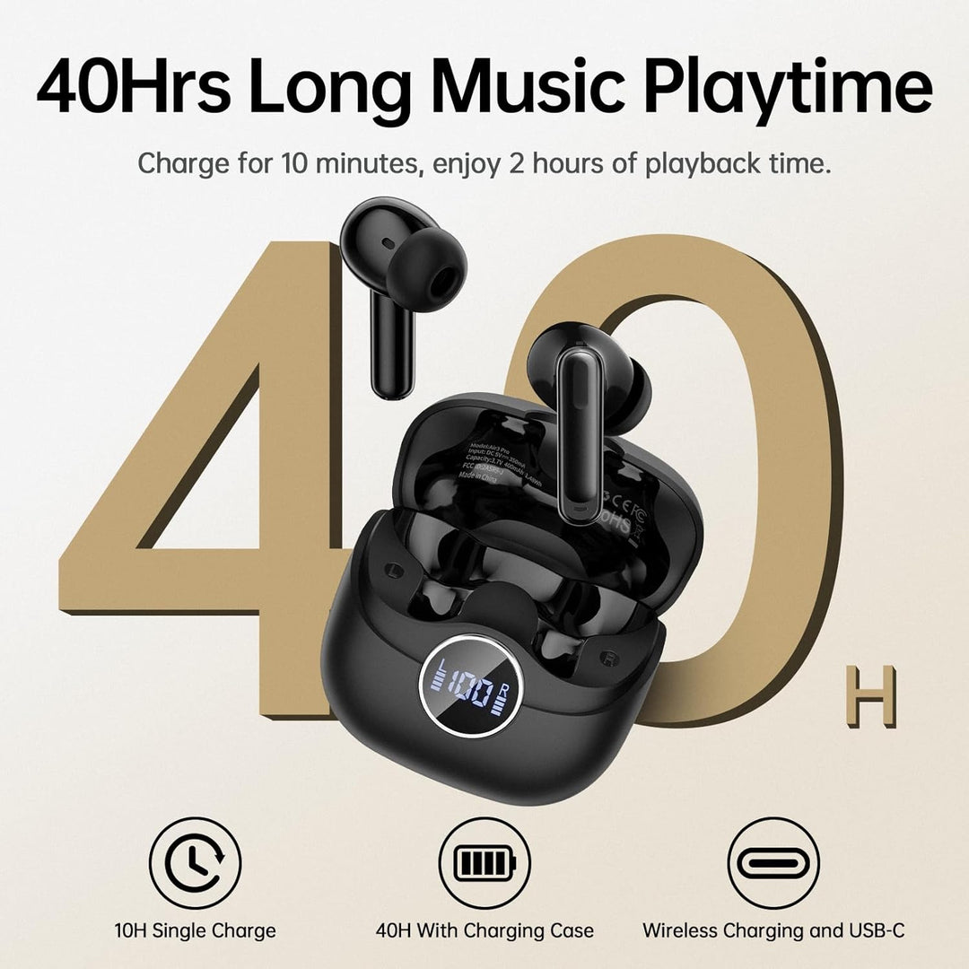 Auriculares inalámbricos híbridos adaptativos con cancelación activ...