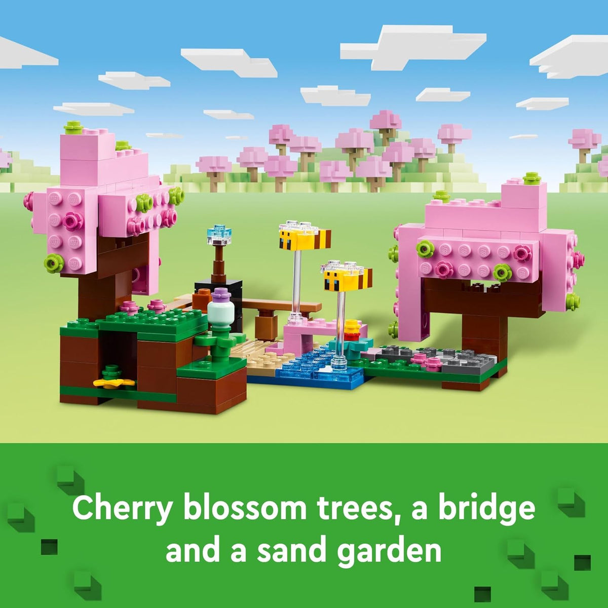 LEGO Minecraft The Cherry Blossom Garden juguete de