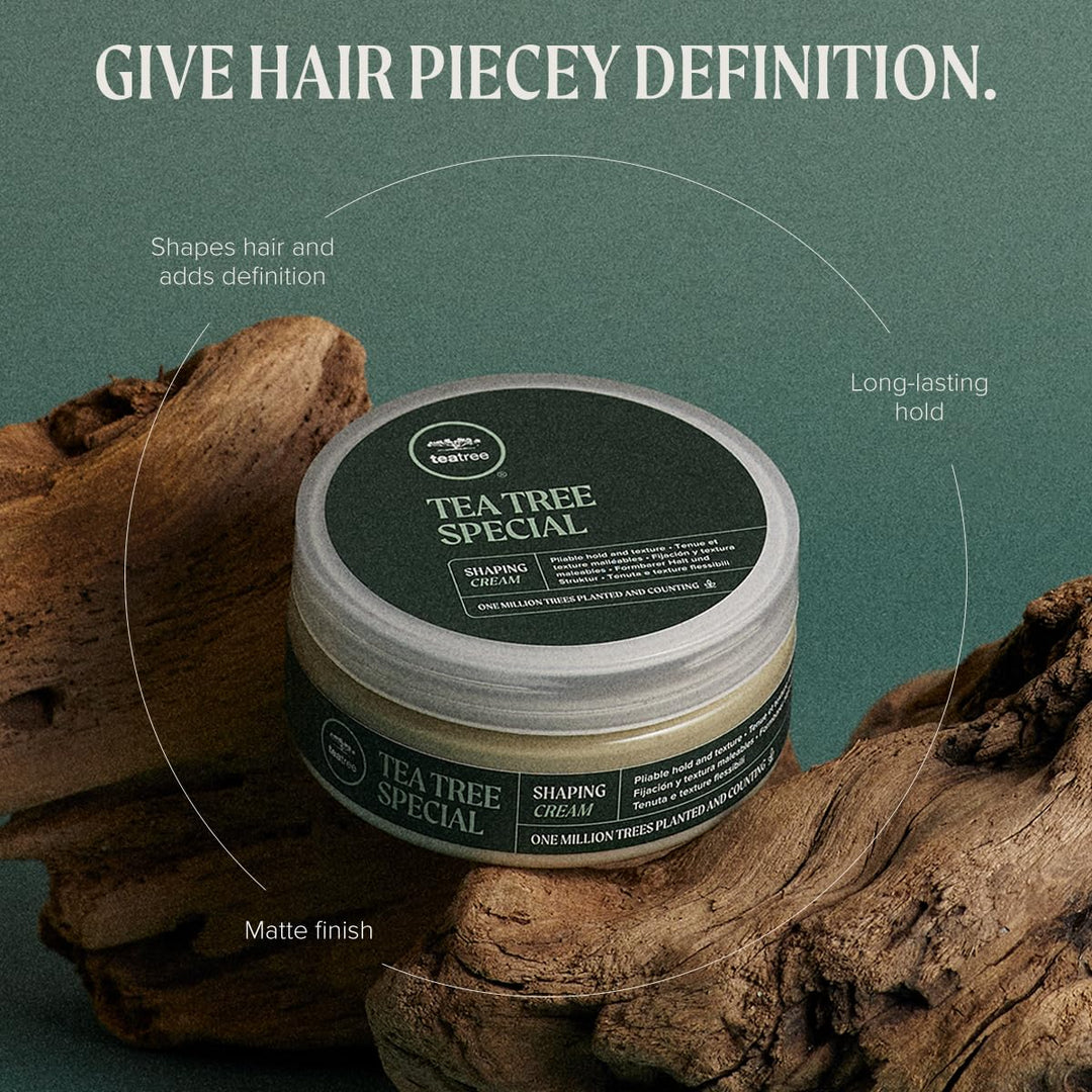 Crema moldeadora Tea Tree, crema para peinar el cabello, fijación d...