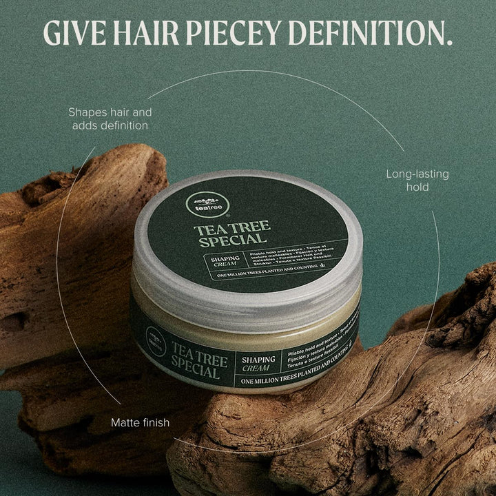 Crema moldeadora Tea Tree, crema para peinar el cabello, fijación d...